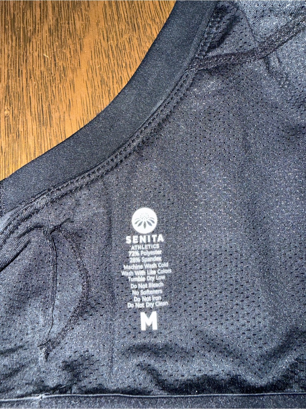 Senita Athletics Black Mesh Sports Bra